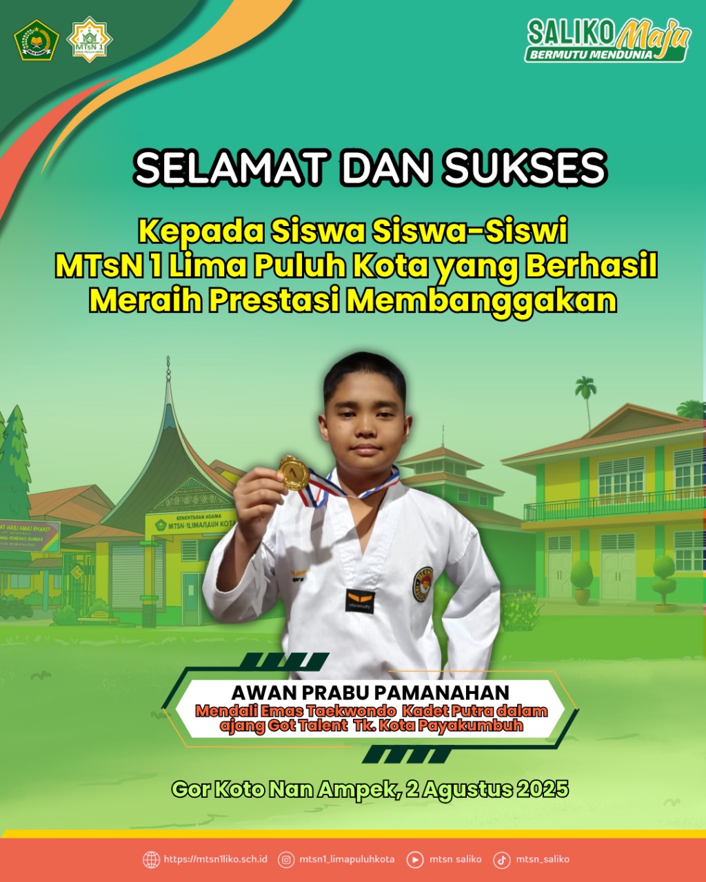 Taekwondo Kadet Putra Got Talent TK. Kota Payakumbuh